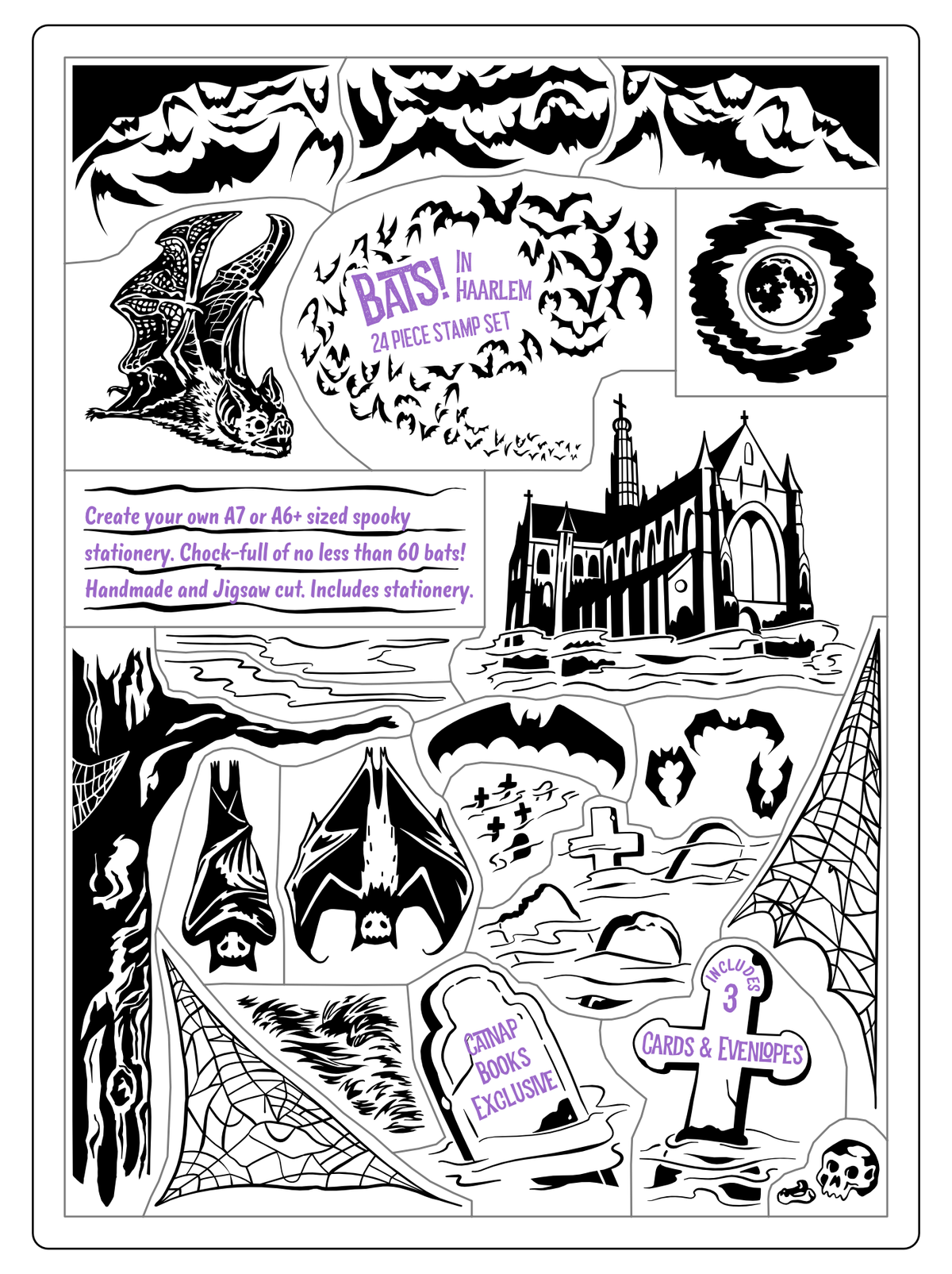 Bats! in Haarlem 24 Piece Stamp Set
