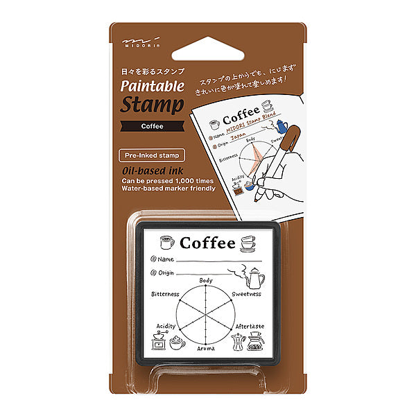 Coffee Tasting Profile Stamp and Ink Pad by Midori