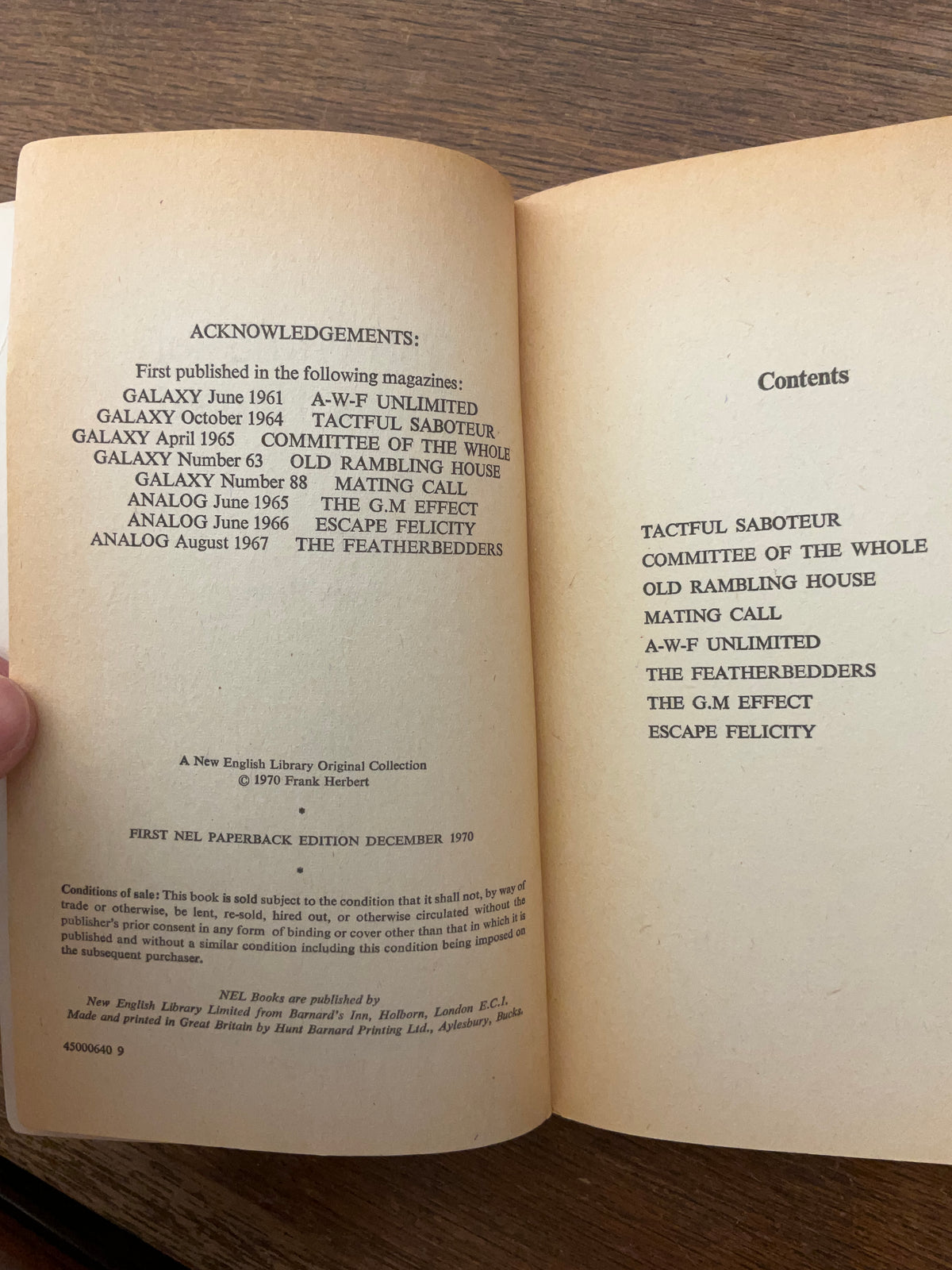 The Worlds of Frank Herbert: First Edition Paperback