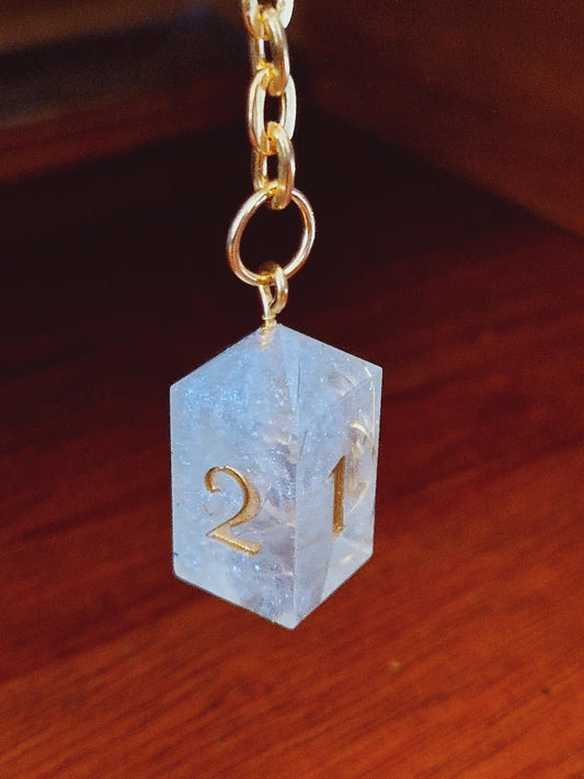 D4 Die Keychain "Cinderella"
