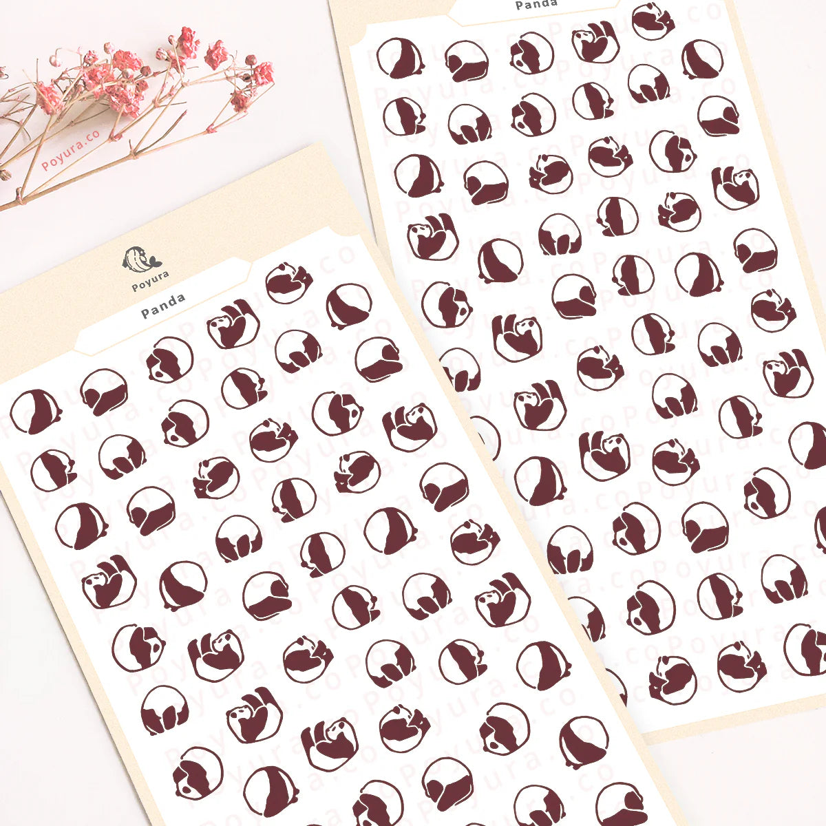 Rolling Panda Sticker Sheet