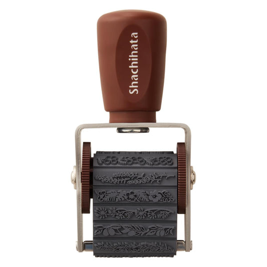 Rotary Rubber Stamp with 13 Botanical Designs by Shachihata