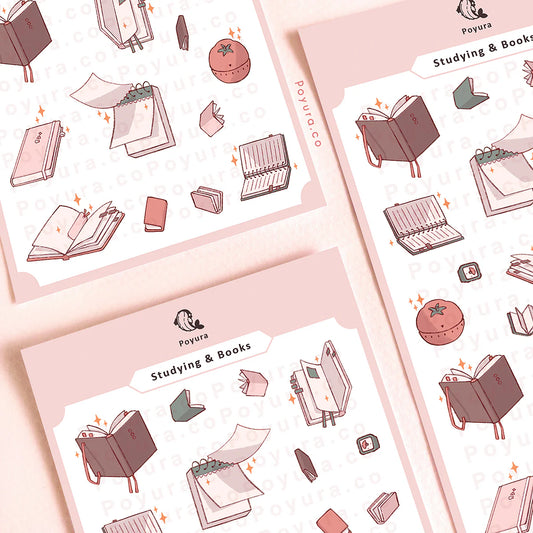 Studying & Books Sticker Sheet