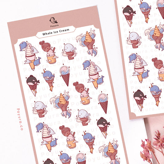 Whale Ice Cream Sticker Sheet