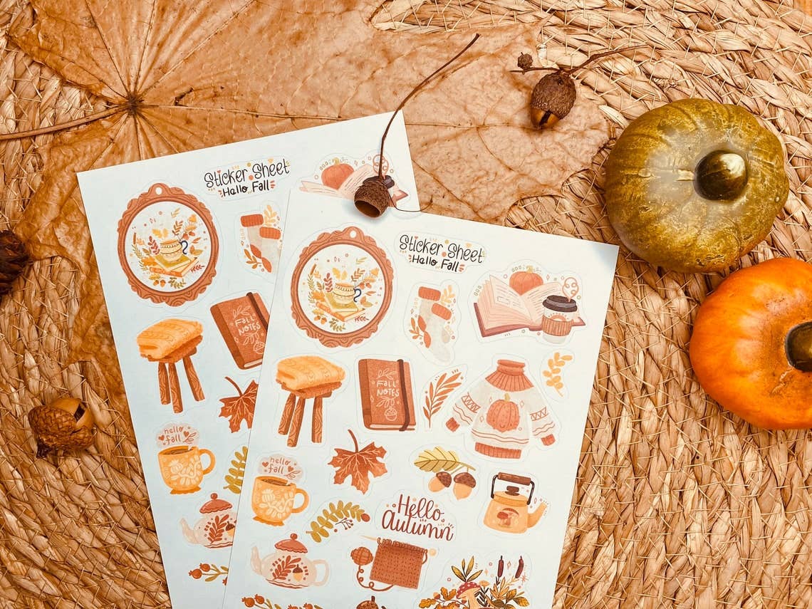 Hello Fall Stickers sheet
