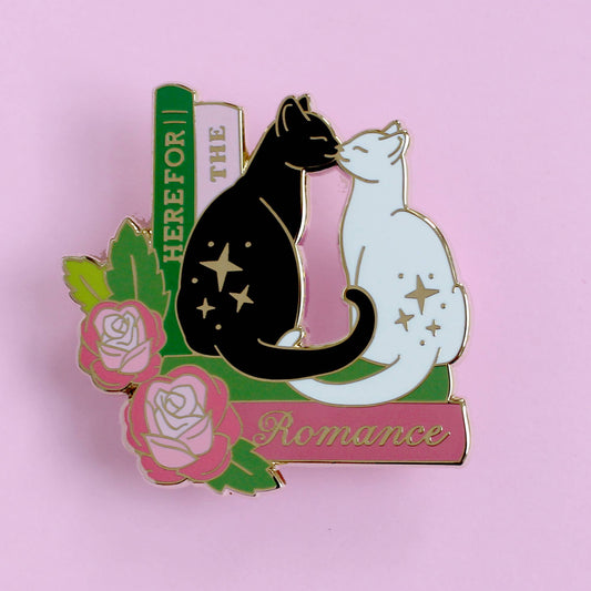 Here for the Romance Cats Enamel Pin