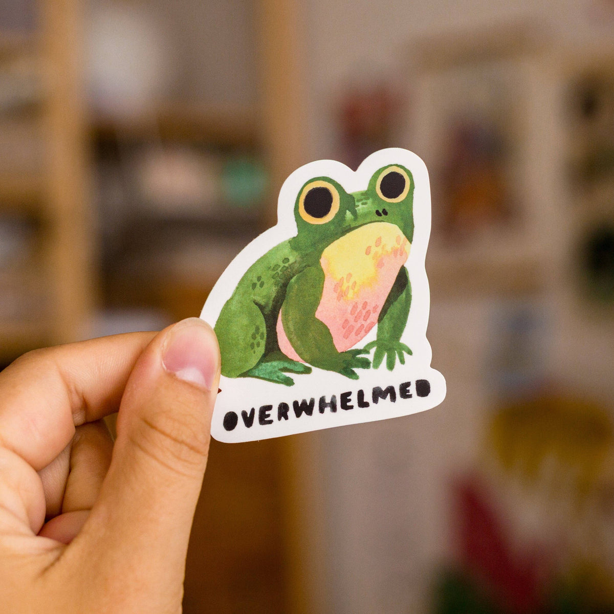 Vinyl Sticker — Overwhelmed Frog