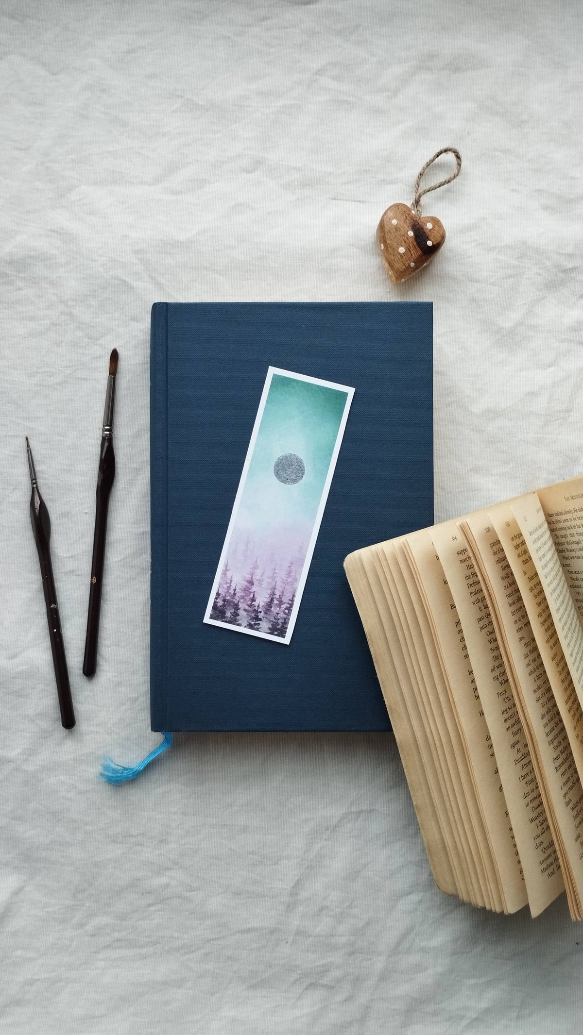 Misty Lilac Forest Bookmark