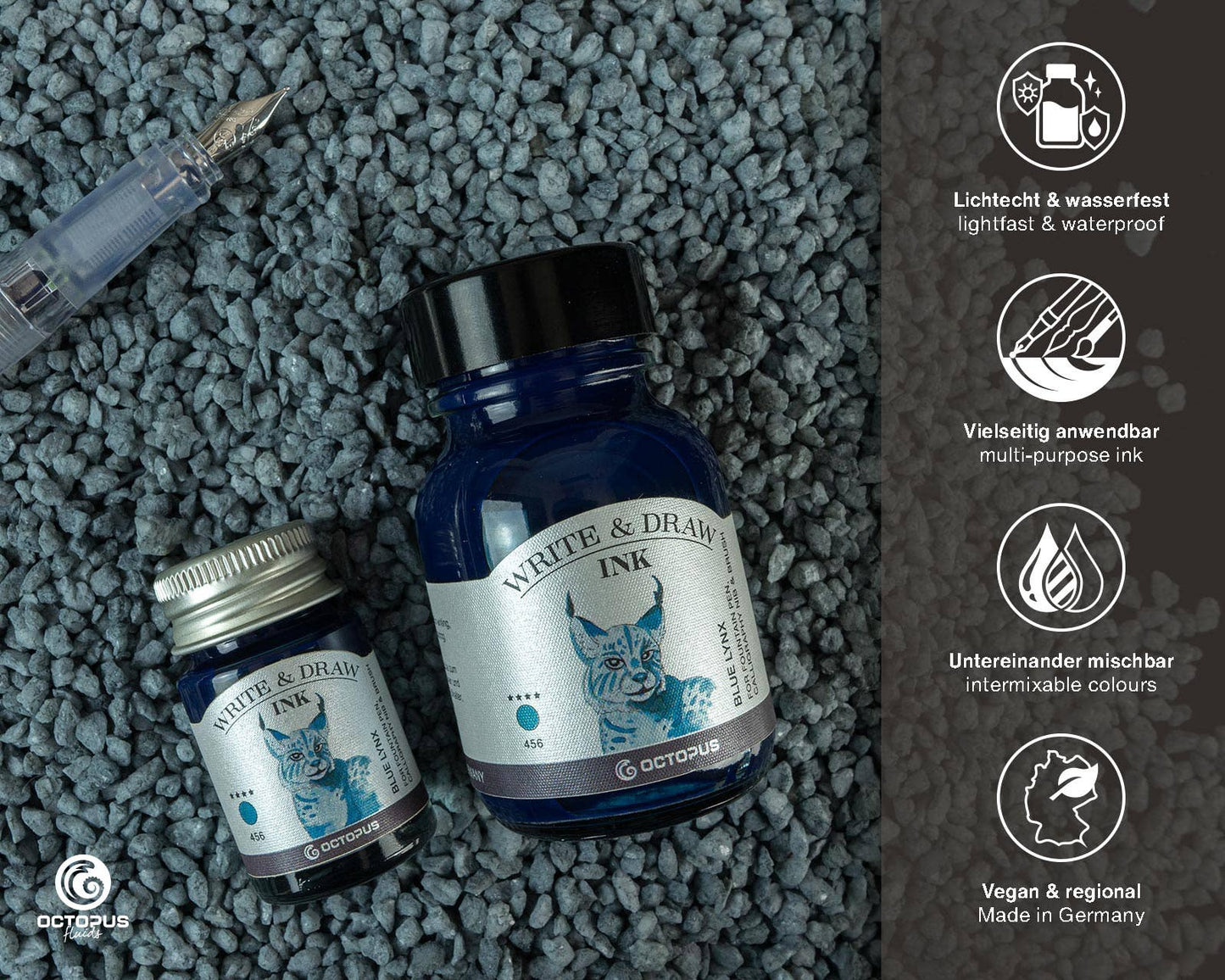 Write and Draw Ink 456 Blue Lynx 10ml Writing Ink