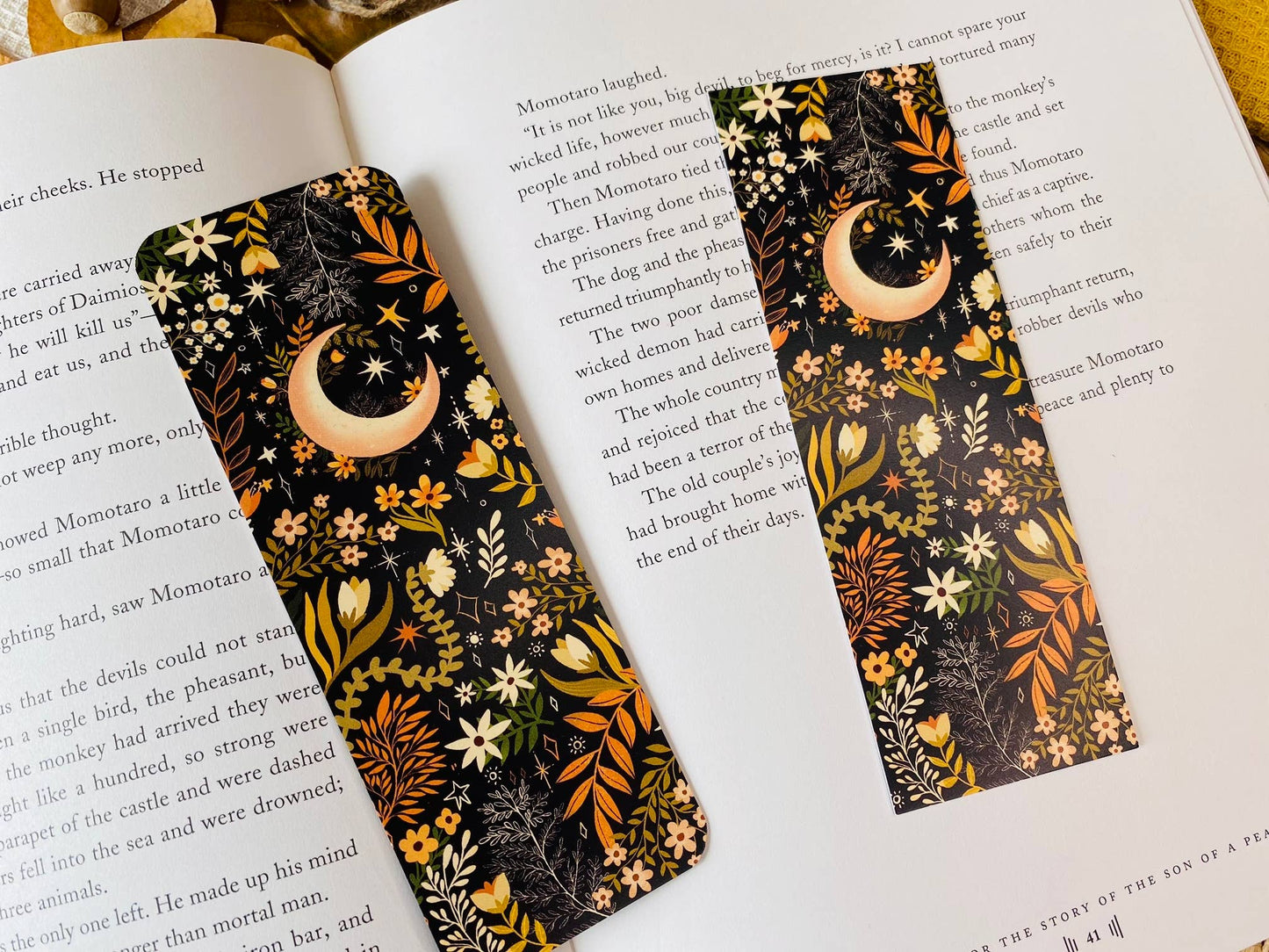 Moon Light Bookmark | Book Accessories, Illustrated Bookmark: Rounded Corners