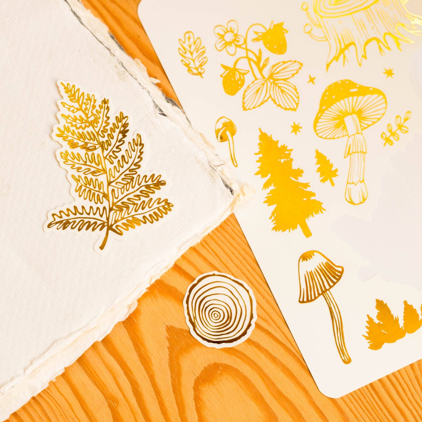 Foil Sticker Sheet — Golden forest