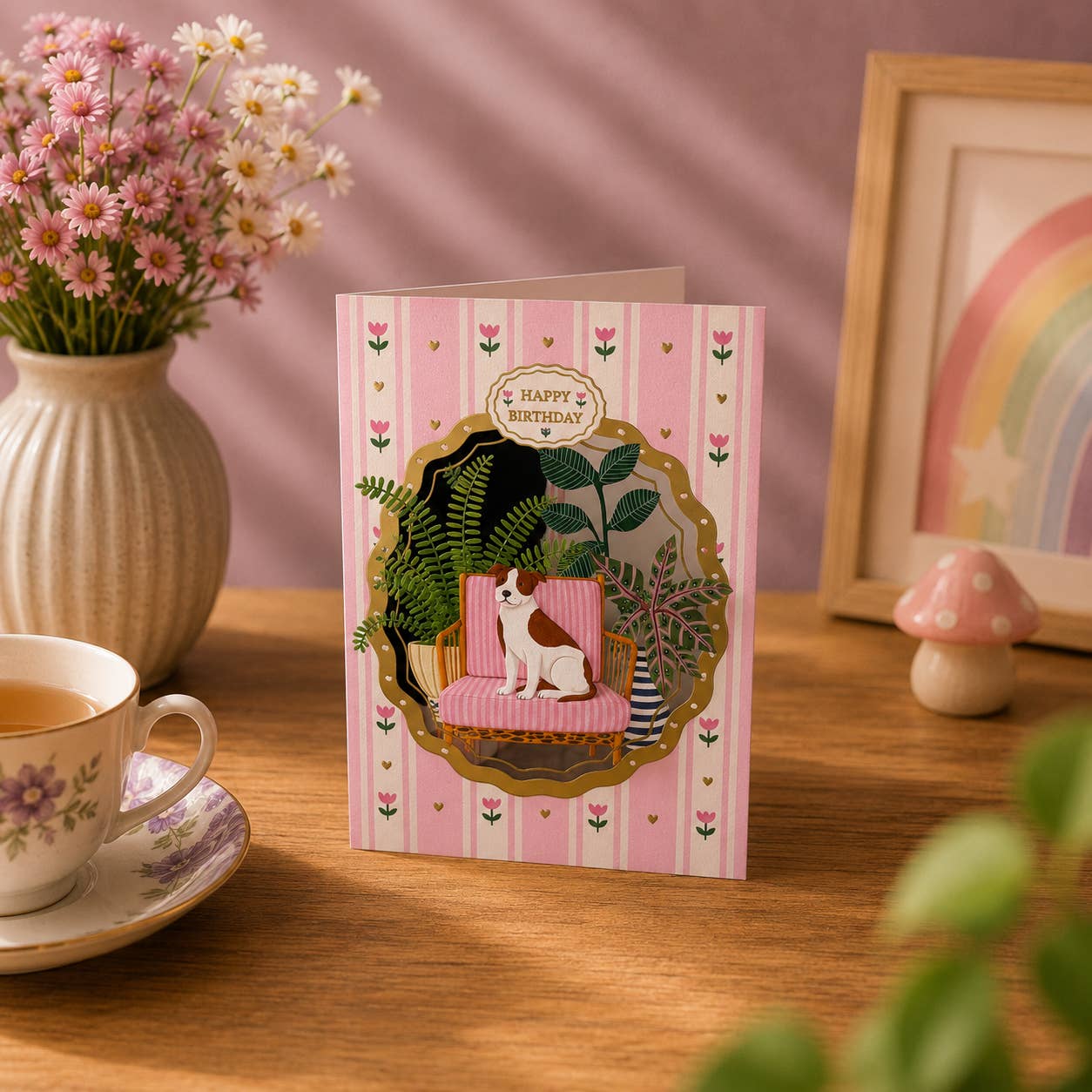 Birthday Garden Companion laser cut card
