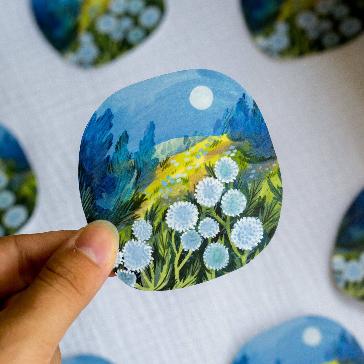 Vinyl Sticker — Midnight Meadow