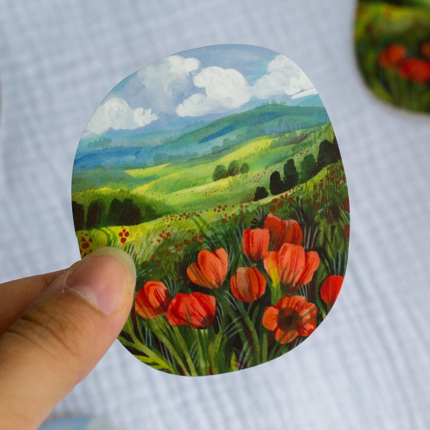 Vinyl sticker — Poppy Meadow