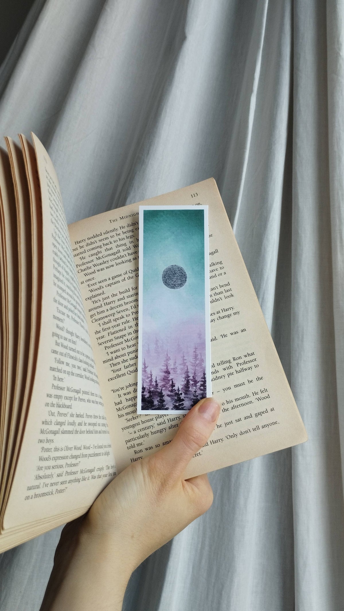 Misty Lilac Forest Bookmark