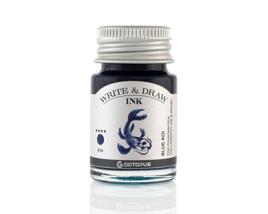 Write and Draw Ink 414 Blue Koi Writing Paper 10ml