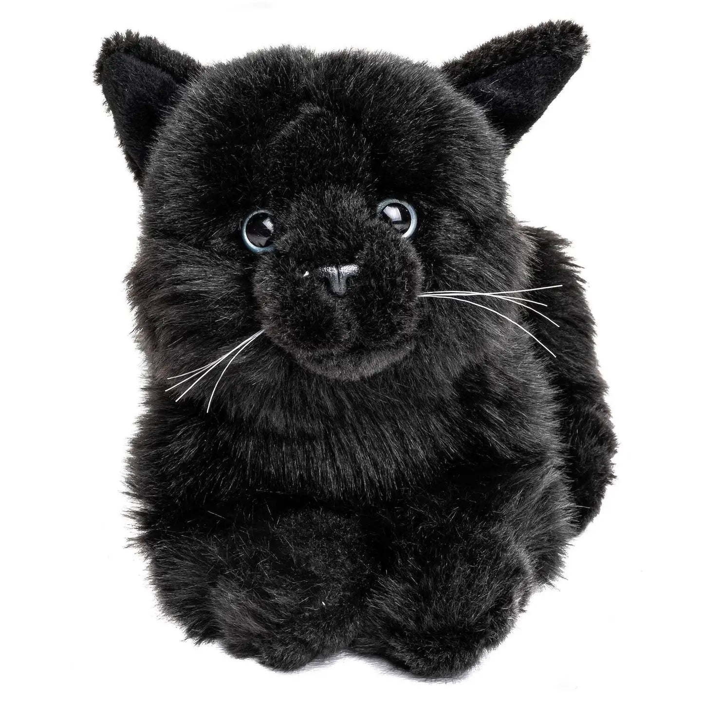 Cat Lying Down (Black) - 20cm (Length) - Cuddly/Plush Toy