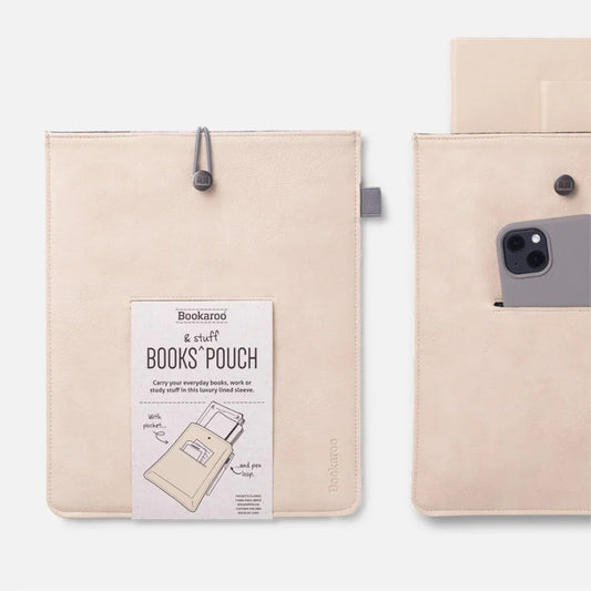 Bookaroo Books & Stuff Pouch - Cream