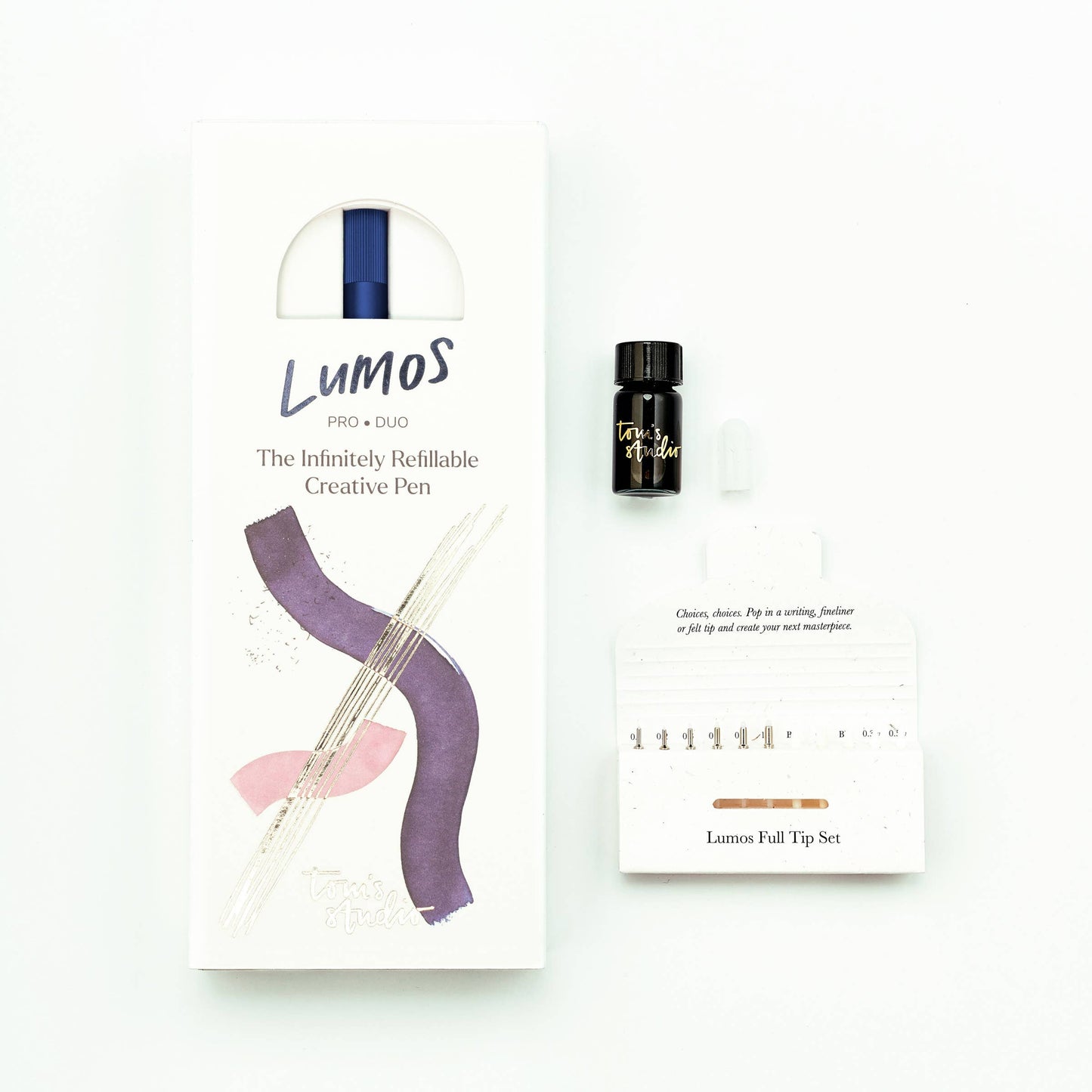 Lumos Pro - Refillable Multi-Tip Pen: Raspberry / Single Tip