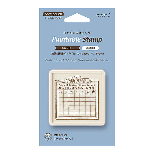 Calendar Stamp and Ink Pad by Midori