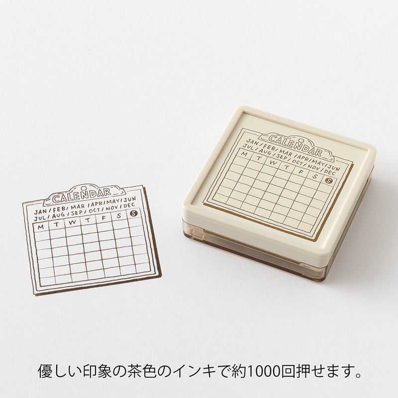 Calendar Stamp and Ink Pad by Midori