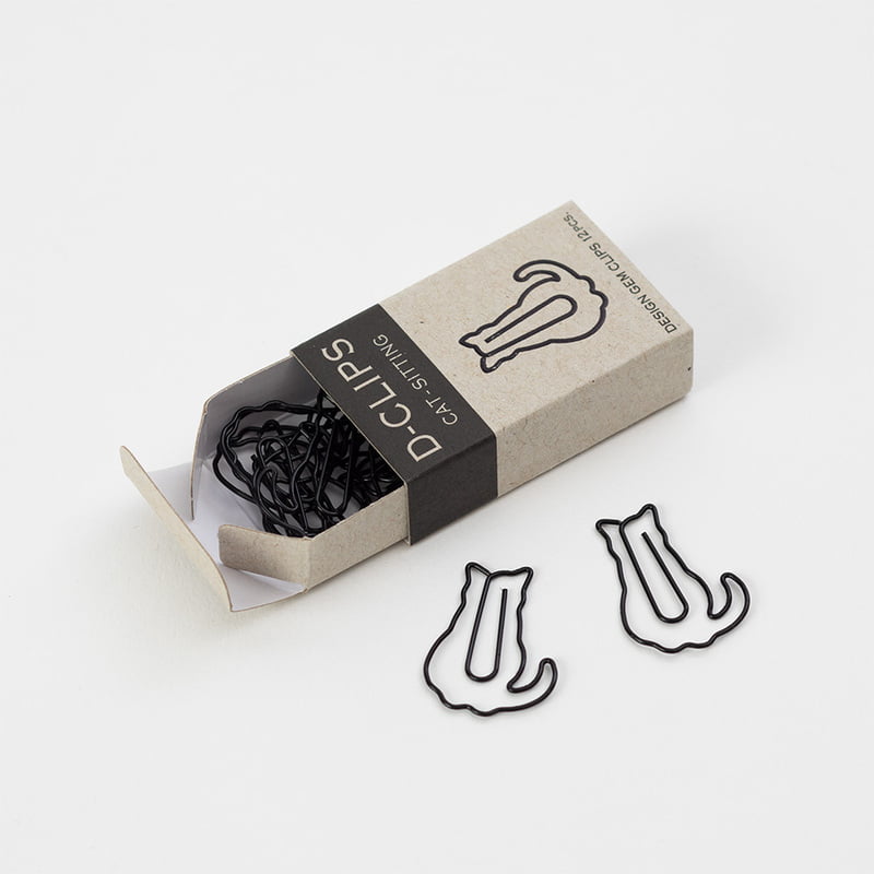 Cat Sitting Paper Clips by Midori