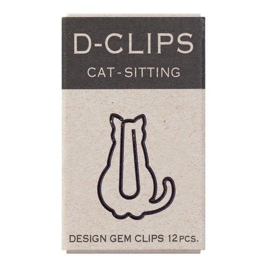 Cat Sitting Paper Clips by Midori