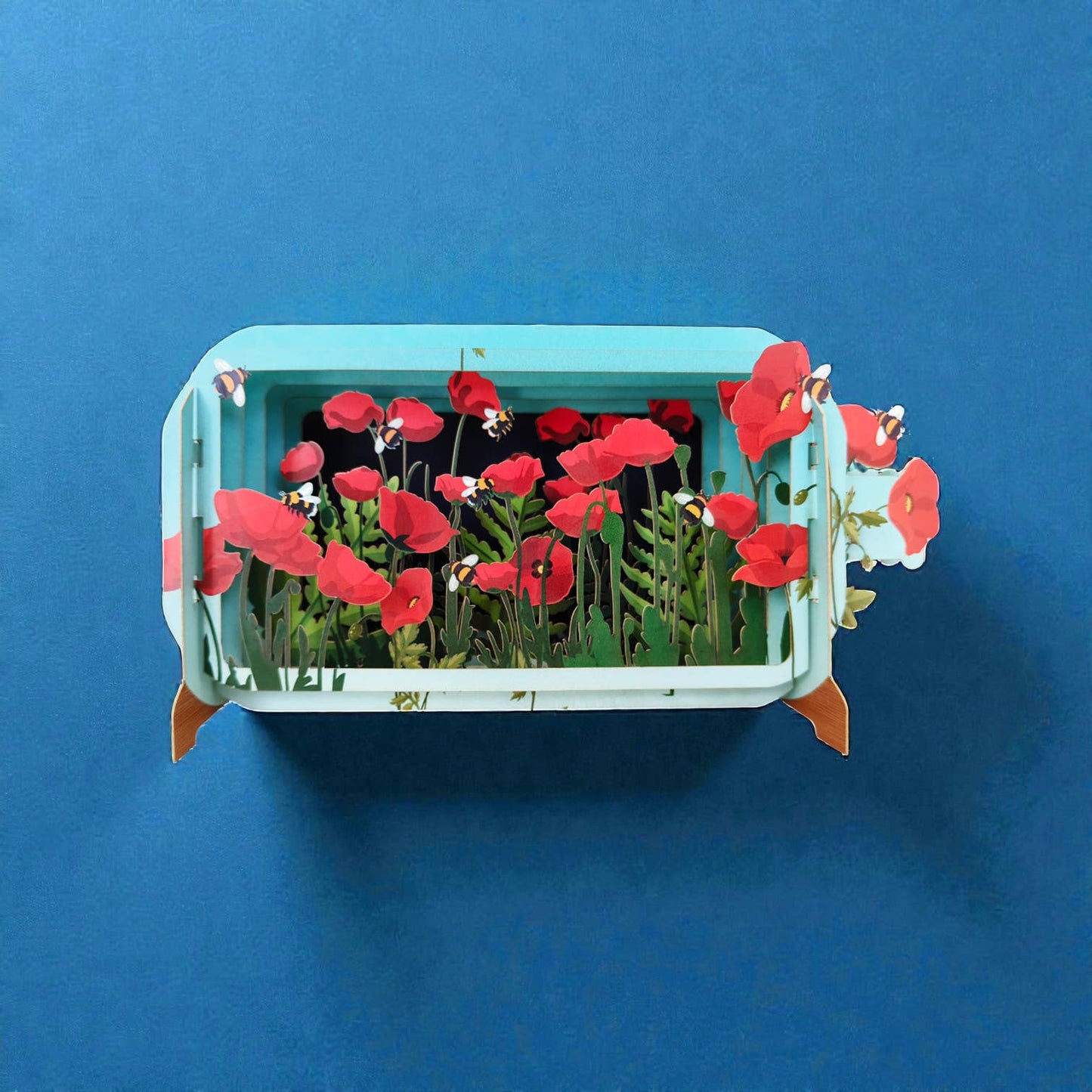 Poppy Flowers Pop Up Greeting Card