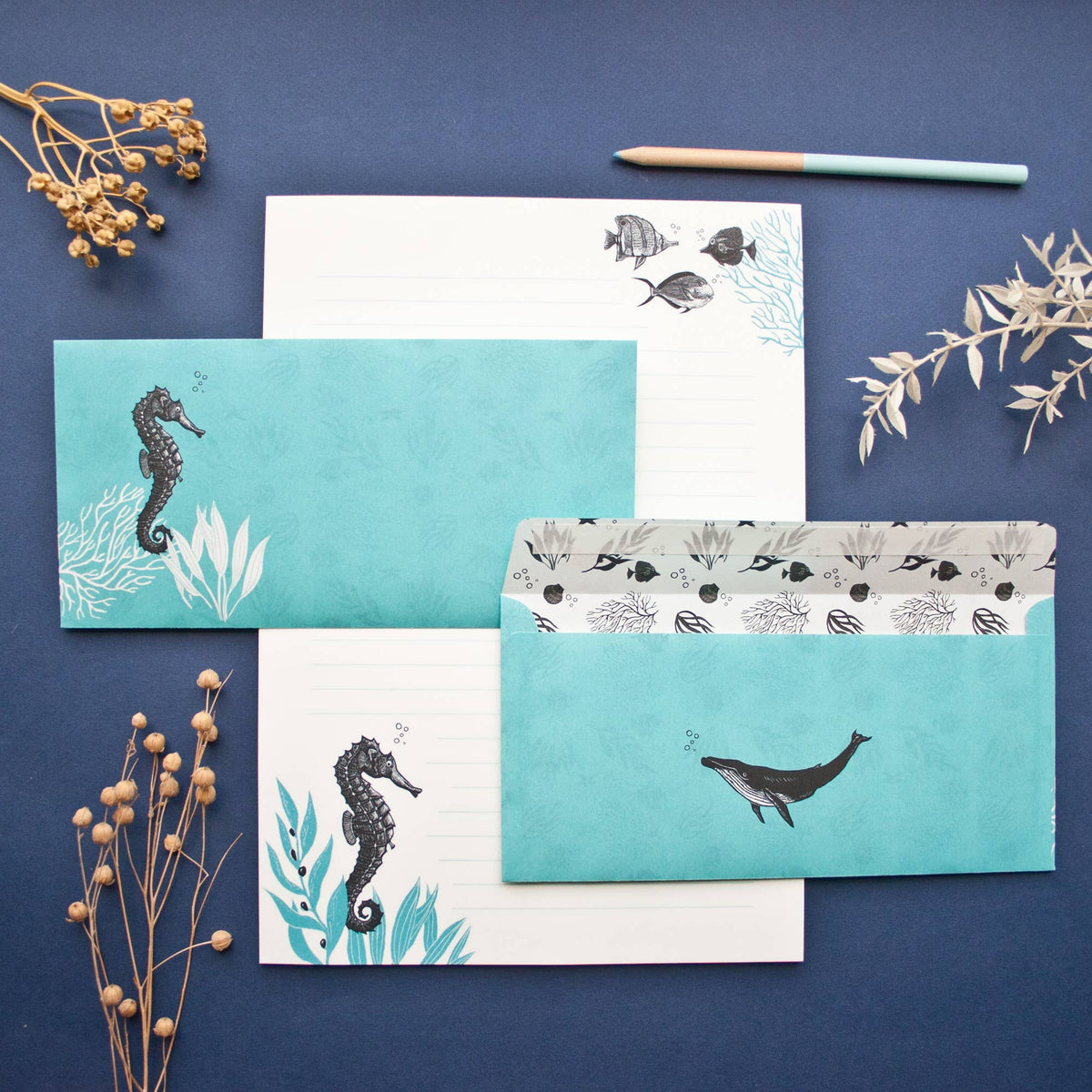 Stationery Set Seahorse