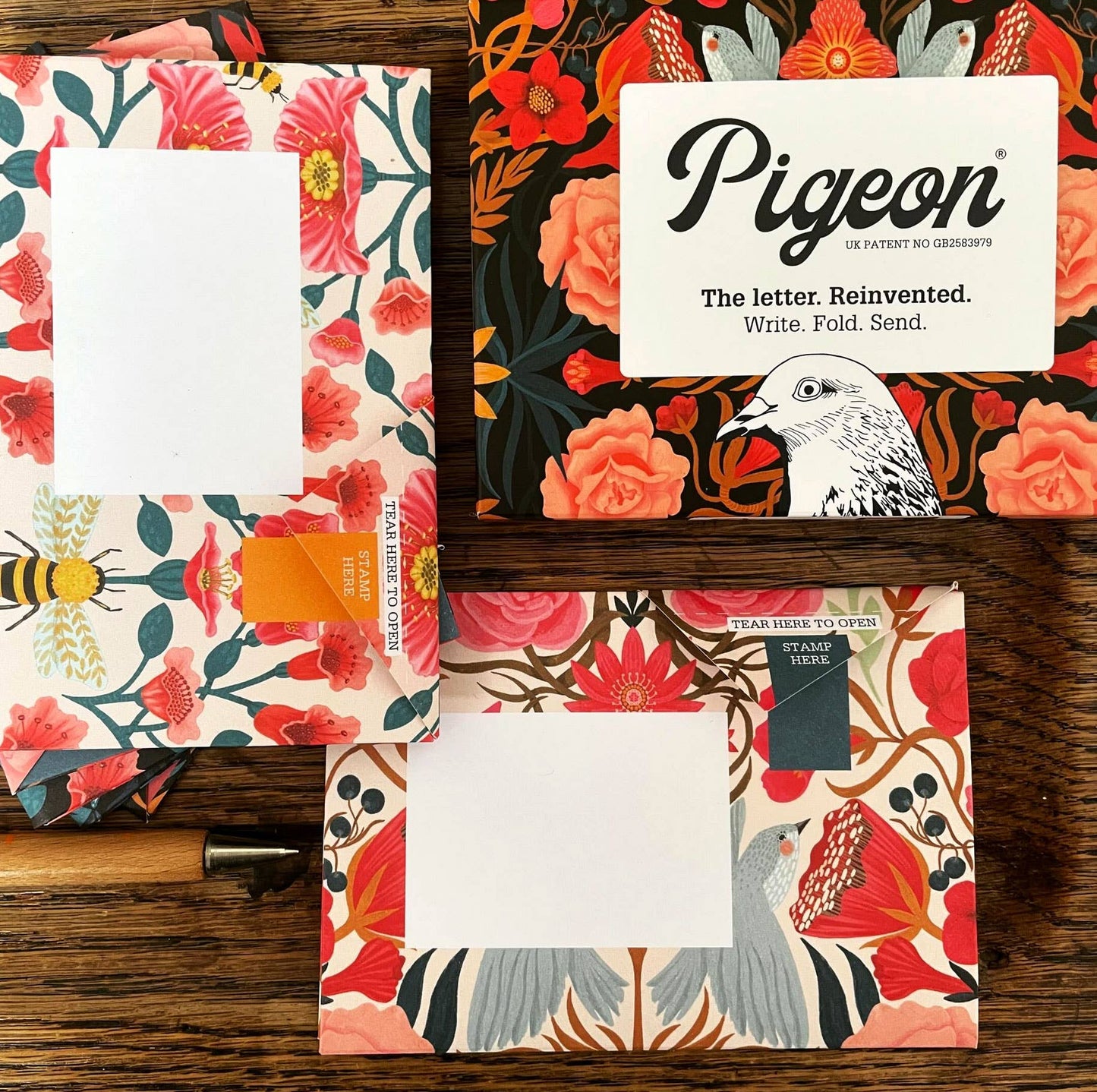 Bright & Beautiful Pigeon, Folding Letters, Pack of 6