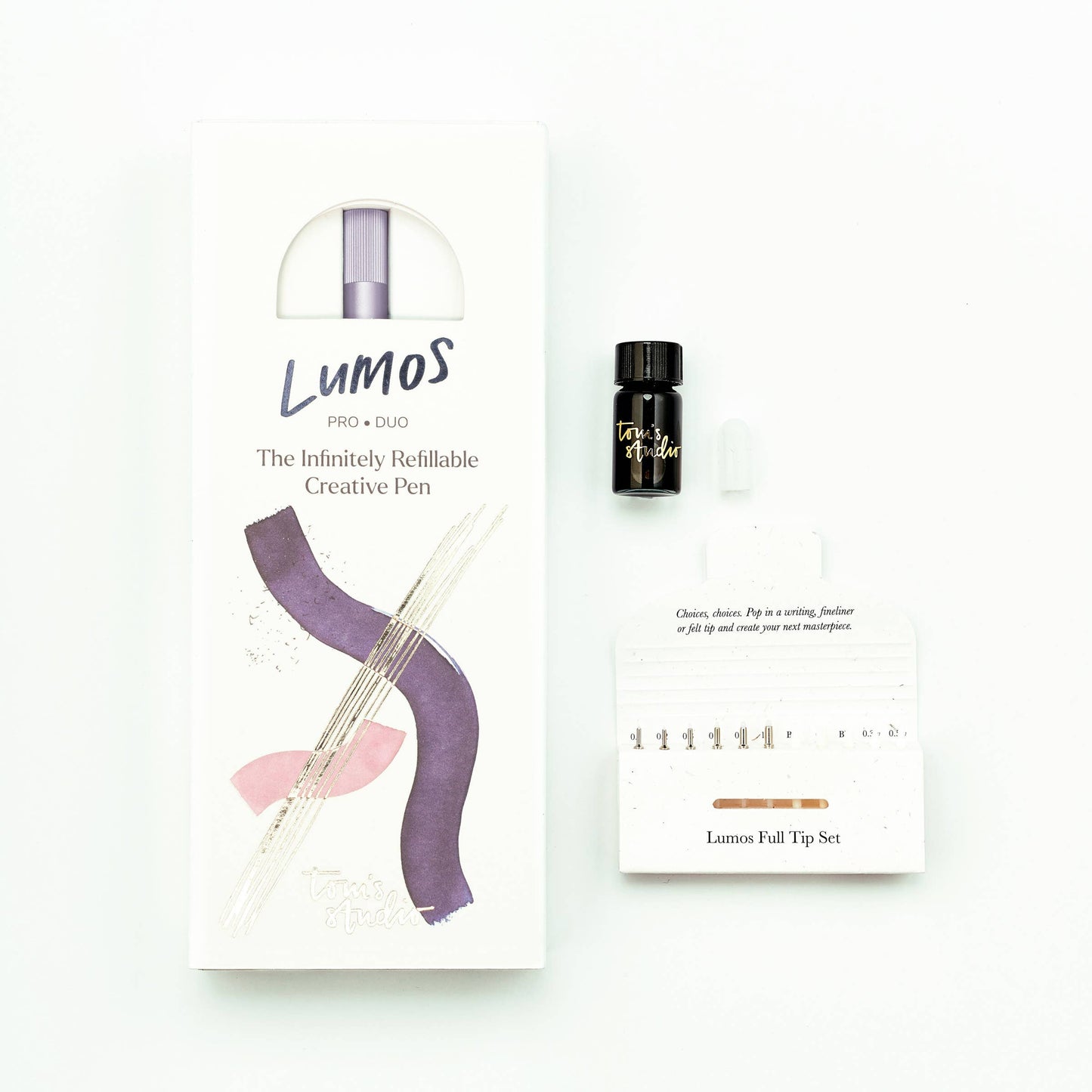 Lumos Pro - Refillable Multi-Tip Pen: Raspberry / Single Tip