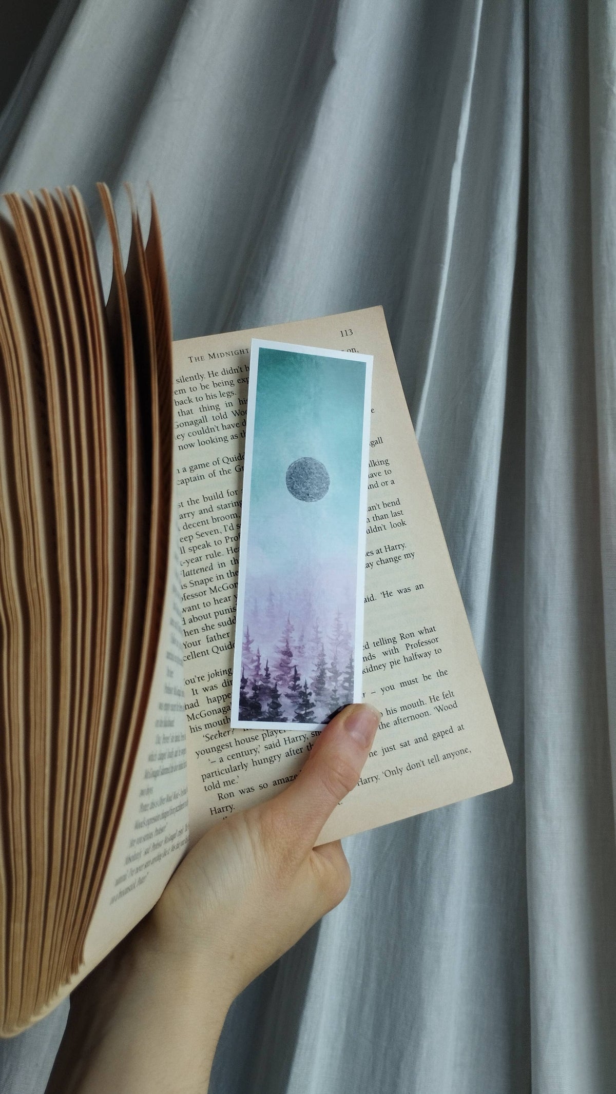 Misty Lilac Forest Bookmark