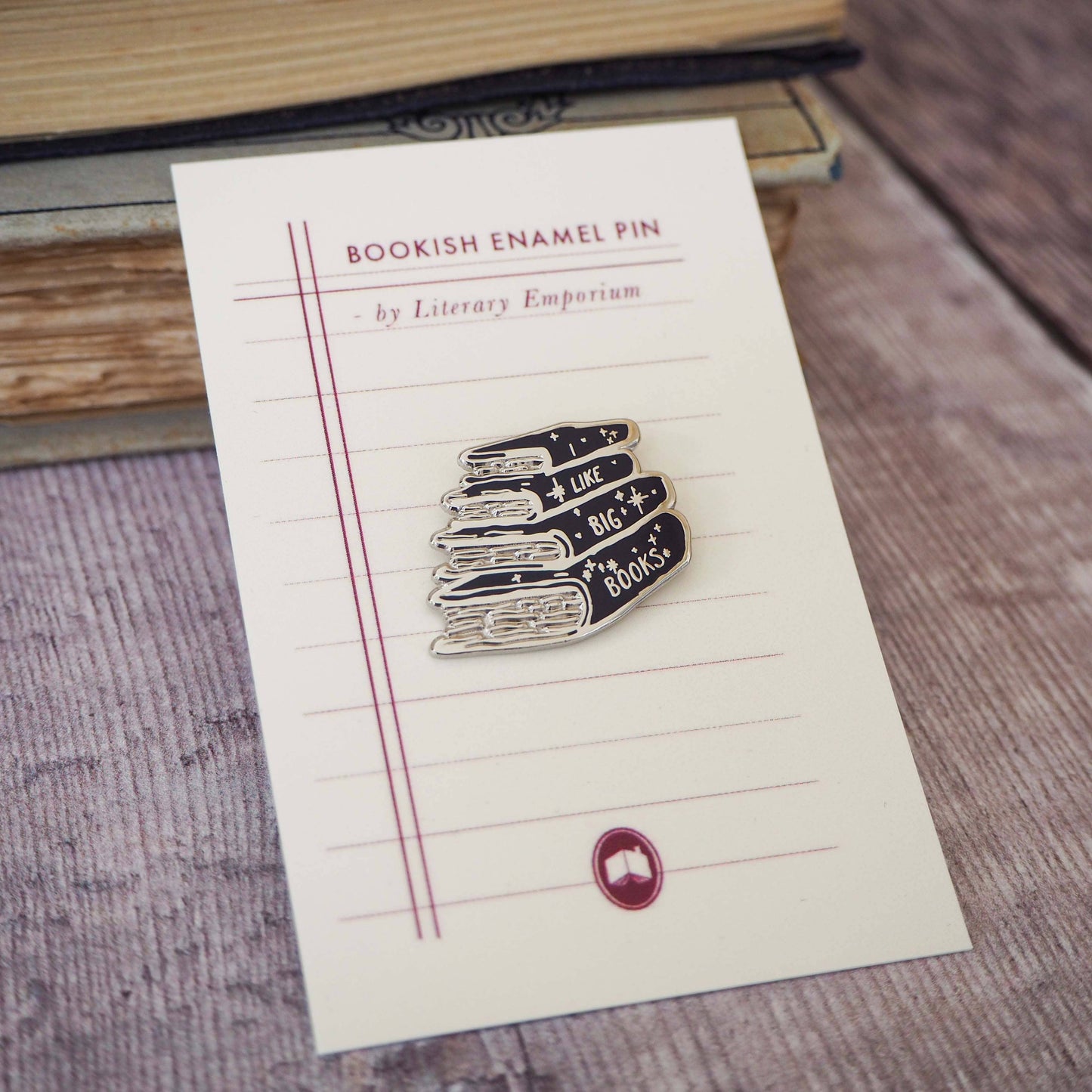 I Like Big Books Enamel Book Lover Literature Pin Badge