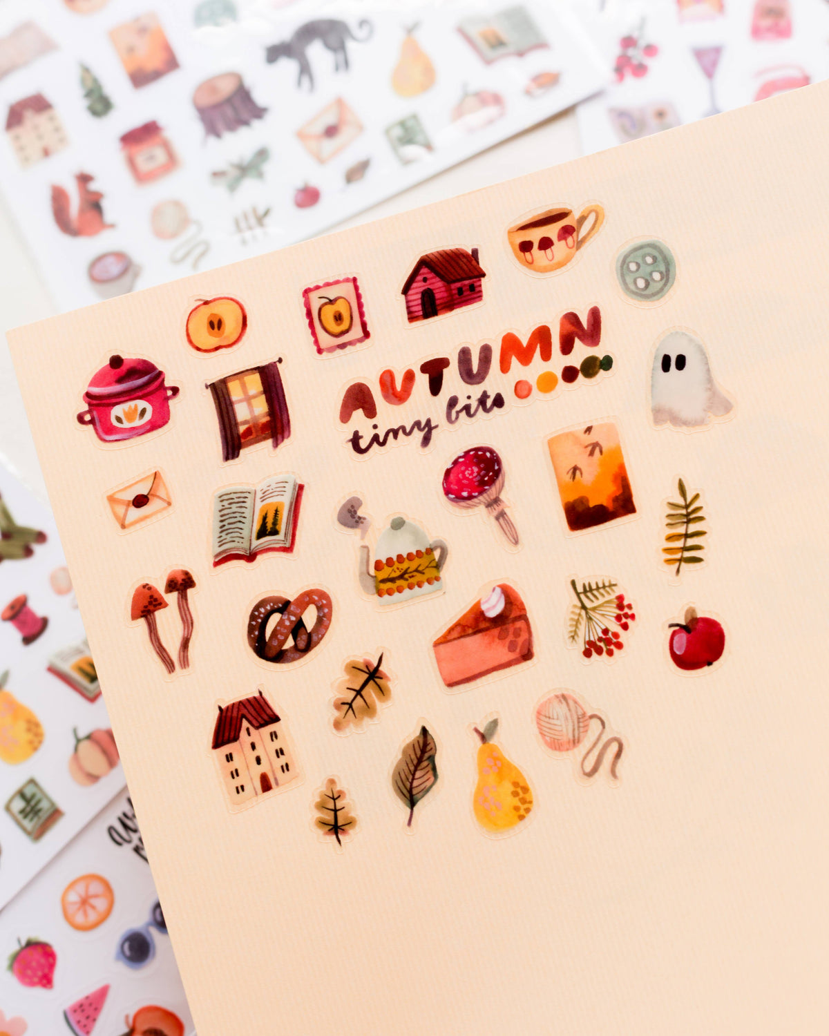 Vinyl sticker sheet large — Autumn Tiny Bits