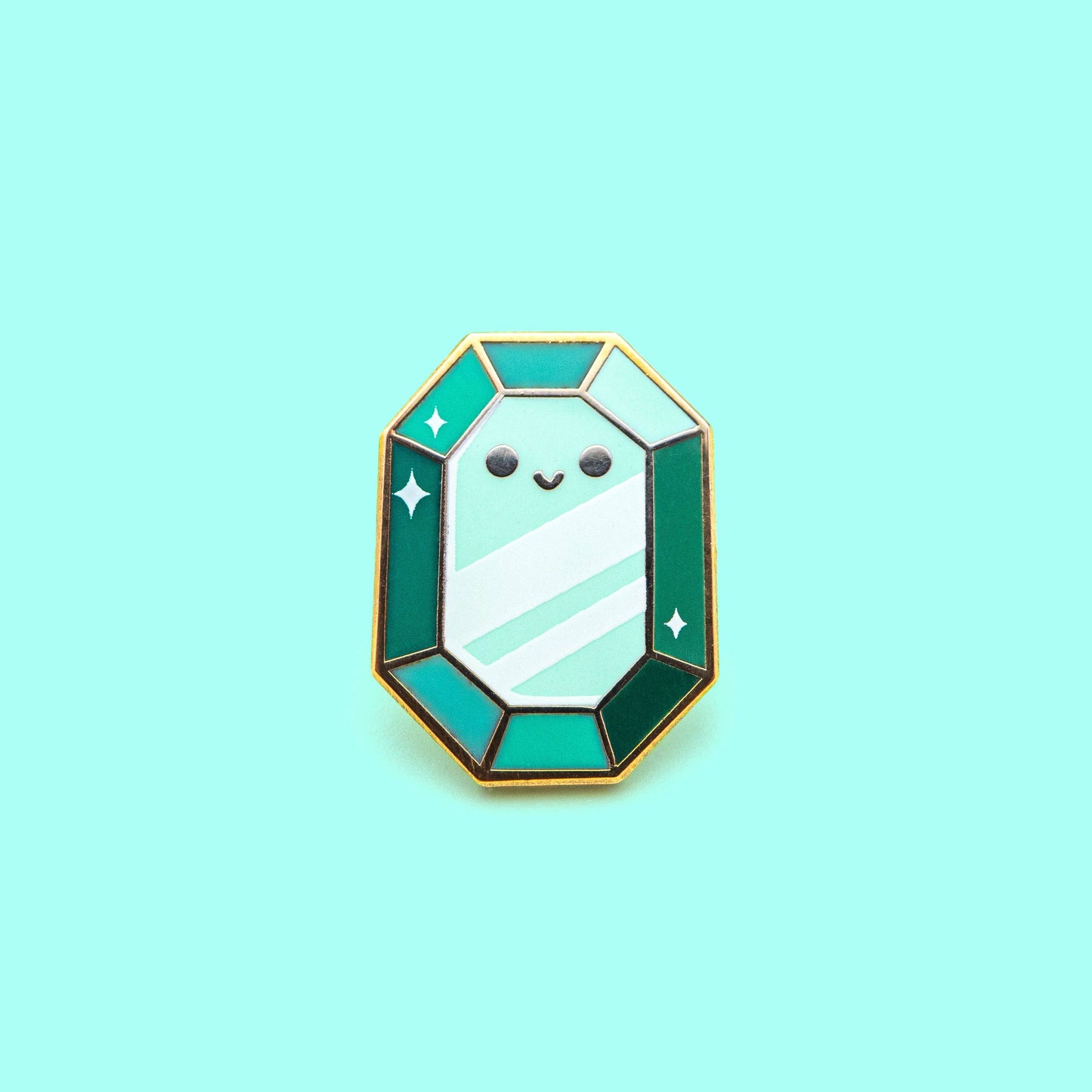 Tiny Gem Pins: GREEN EMERALD PIN