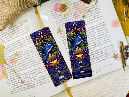 Blue Jay Bird | Book Accessories Bookmark: Round Corners