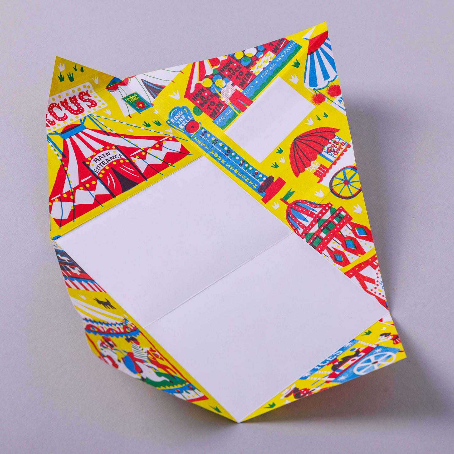 Circus Pigeon, Folding Stationery Letter Pack, Pack of 6