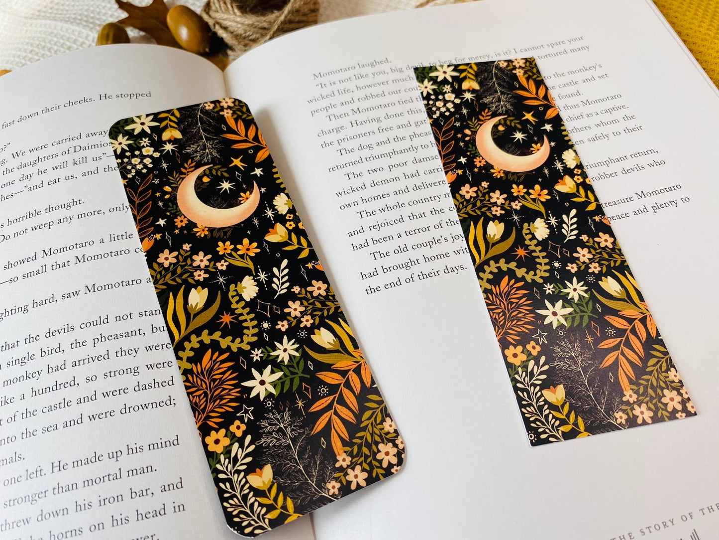 Moon Light Bookmark | Book Accessories, Illustrated Bookmark: Rounded Corners