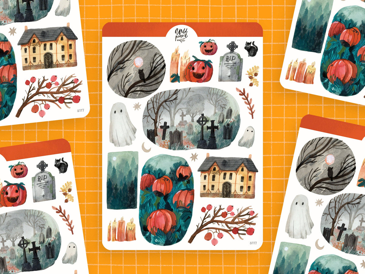 Sticker Sheet — Halloween Night