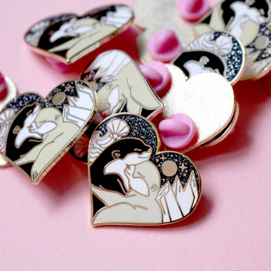 Hugging Otters Enamel Pin