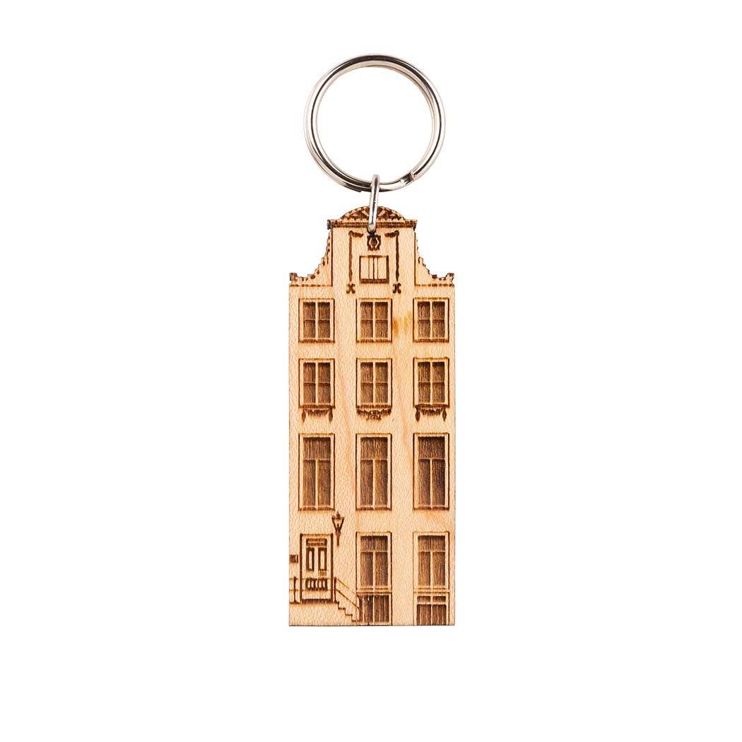 Amsterdam Canal House Keychain - Herengracht 420 - Maple