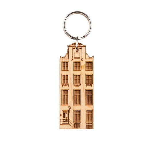 Amsterdam Canal House Keychain - Herengracht 420 - Maple