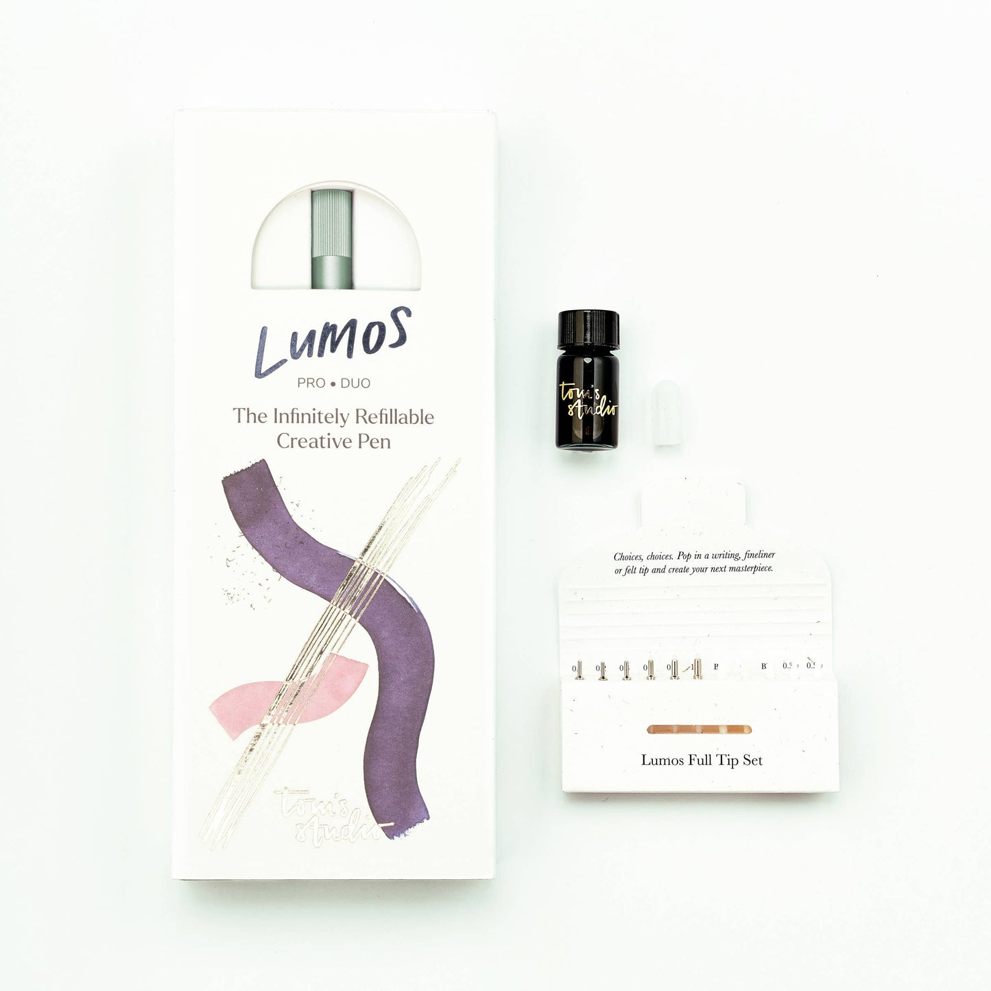 Lumos Pro - Refillable Multi-Tip Pen: Raspberry / Single Tip