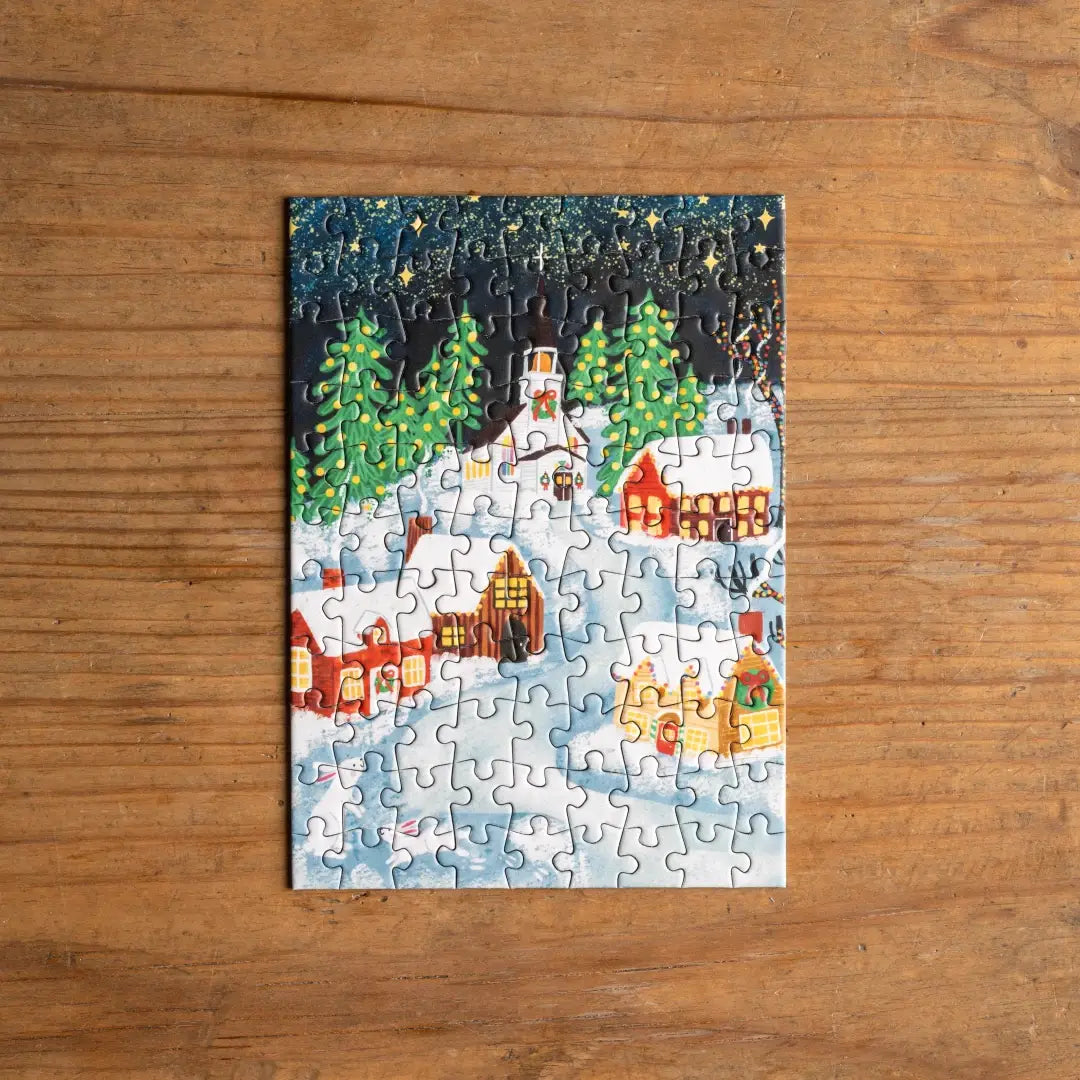 Mini puzzle Festive Village - Trevell - 99 pieces