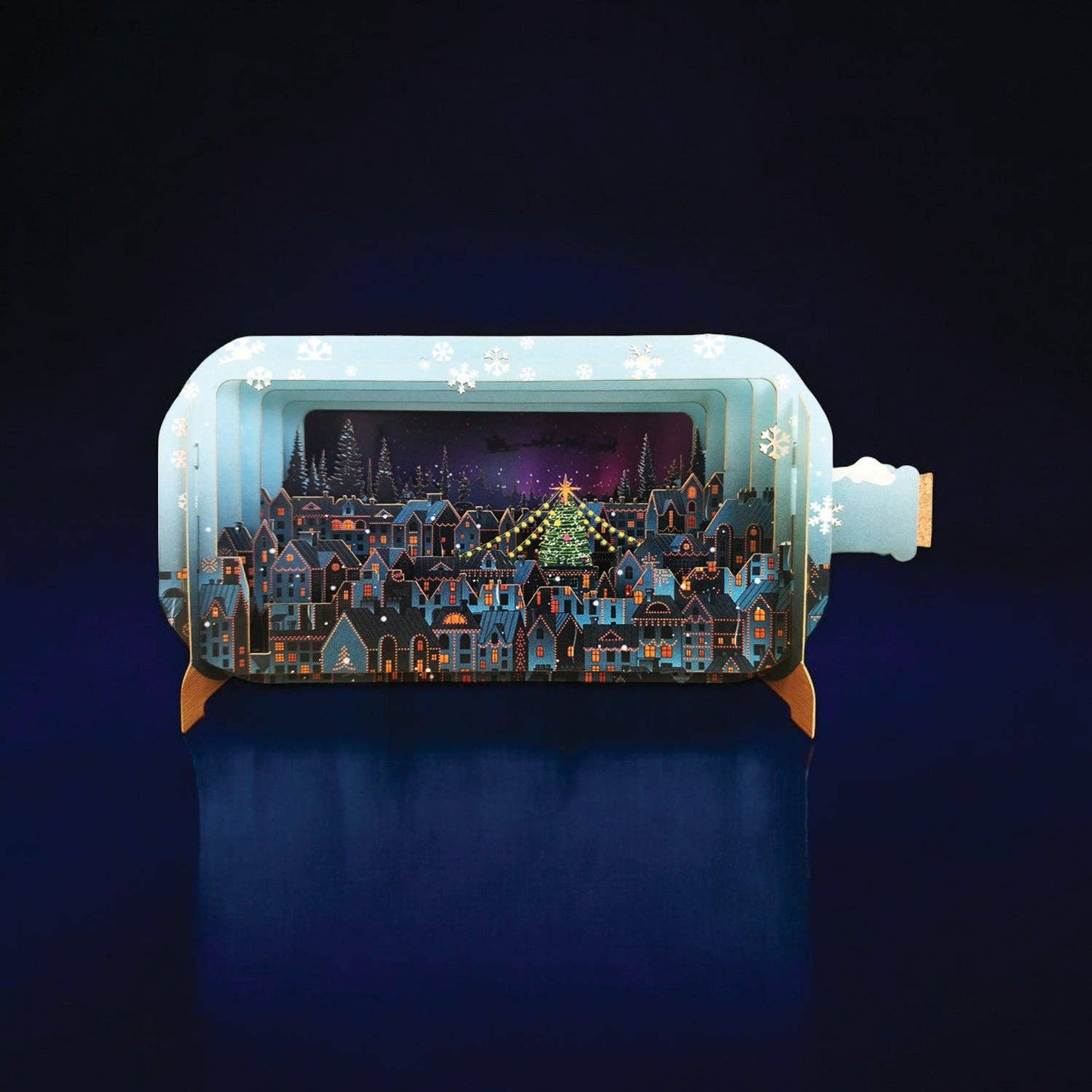 Night Skyline Christmas Car