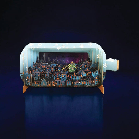 Night Skyline Christmas Car