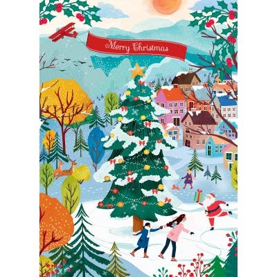 500 Piece Puzzle - Skating in the Joy of Christmas