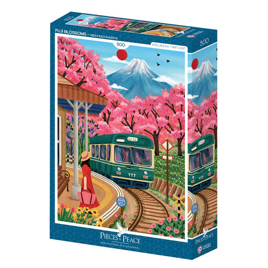 500-piece puzzle - Fuji Blossoms