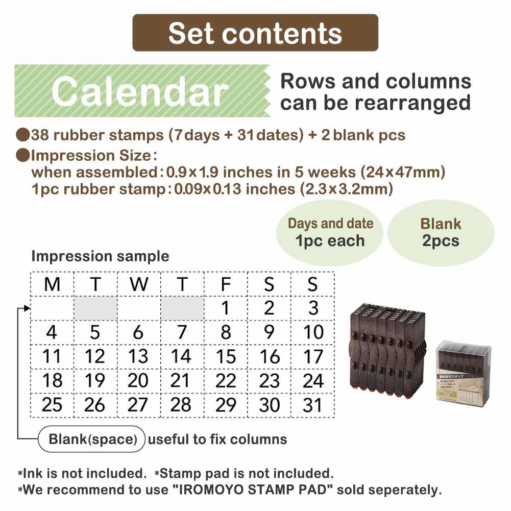 Composable Calendar Stamp by Shachihata