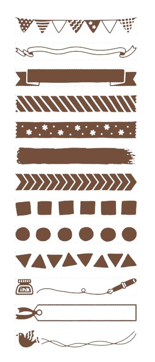 Rotary Rubber Stamp with 13 Decorative Patterns by Shachihata